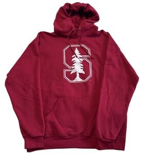 Stanford University Red Hoodie Sweatshirt Size Large